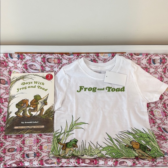 NEW Frog and Toad T-Shirt Size 2T + I Can Read Book Lobel boys girls unisex - Picture 1 of 9